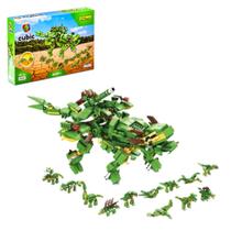 Brinquedo Dinossauro Blocos de Montar Cubic Dino 577 Pçs 25 em 1 Original Compatível Lego 25 Formas
