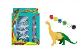 brinquedo Dinossauro Brinquedo Para Pintar Colorir Branco Didático Kit