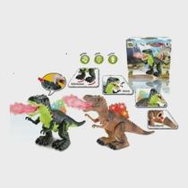 Brinquedo Dinossauro De Brinquedo Solta Fumaça Anda Som E Luz