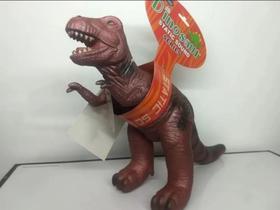 Brinquedo Dinossauro Emborrachado Macio Com Som.