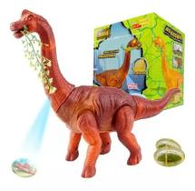 Brinquedo Dinossauro Grande Braquiossauro Som Luz Movimento Bota Ovos - TOYS