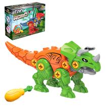 Brinquedo Dinossauro Monta e Desmonta Dino Robô Velociraptor Ferramenta Chave Didático Infantil
