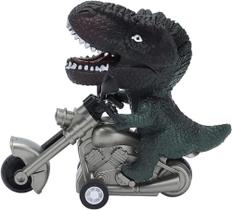 Brinquedo dinossauro motoqueiro