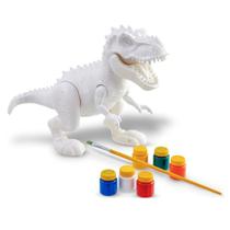Brinquedo Dinossauro Para Pintar Tiranossauro Rex com Boca Articulada
