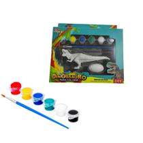 Brinquedo Dinossauro Pintar Colorir Tinta Guache Atóxica