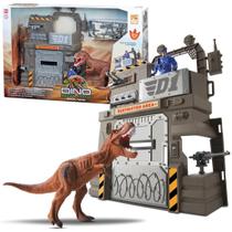 Brinquedo Dinossauro Playset Base Com Boneco E Dinossauro - Bee Toys