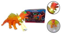 Brinquedo Dinossauro Projeta Imagem Solta Anda Som E Luz