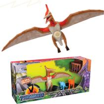 Brinquedo Dinossauro Pterossauro voador em vinil com Som - Adijomar Brinquedos