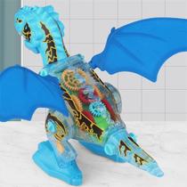 Brinquedo Dinossauro Rex Colorido Engrenagens Com Luz E Som e muito divertido.