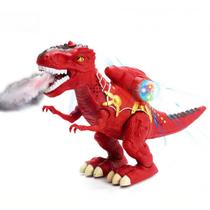 Brinquedo Dinossauro Rex com Luzes LED e Fumaça: Anda e Emite Ovos com Som