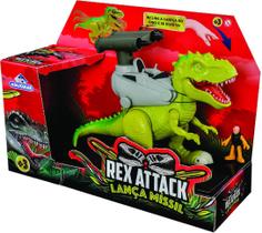 Brinquedo Dinossauro Rex Lança Missil Luz e Som Infantil - Adijomar Brinquedos