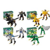 Brinquedo Dinossauro Robô Blocos De Montar Transformers 2 Em 1