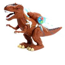 Brinquedo Dinossauro T-Rex Anda Emite Som Luz e Solta Fumaça