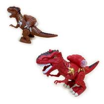 Brinquedo Dinossauro T-Rex com Luz e Som: Anda e Bota Ovos com Fumaça e Movimento