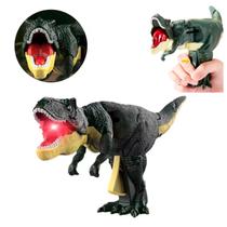 Brinquedo Dinossauro T-Rex Mordedor Gatilho Faz Rugido Luz