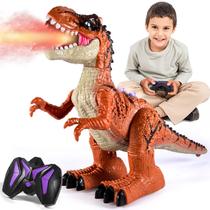 Brinquedo dinossauro T-Rex robô com controle remoto Guminnara com luzes Brinquedo dinossauro T-Rex robô com controle remoto Guminnara com luzes