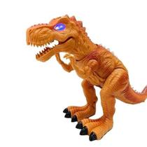 Brinquedo Dinossauro T-rex Solta Fumaça Anda, Com Luz E Som Brinquedo