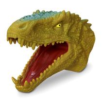 Brinquedo Dinossauro Tiranossauro Verde Fantoche De Mão - Adijomarr