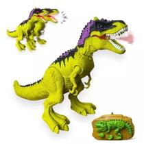 Brinquedo Dinossauro TRex Controle Remoto Fumaça Anda Som Brinquedo Dinossauro TRex Controle Remoto Fumaça Anda Som