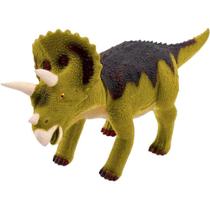 Brinquedo Dinossauro Triceratopo com som todo Vinil