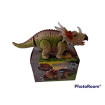 Brinquedo Dinossauro Triceratops Com Luz E Som Movimentos.