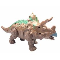 Brinquedo Dinossauro Triceratops Com Som Luz E Movimento 23cm