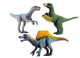 Brinquedo dinossauros Espinossauro, Velociraptor e Dinonico