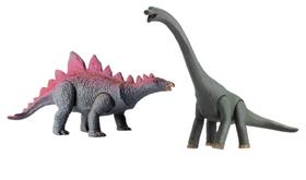 Brinquedo Dinossauros Estegossauro e Braquiossauro - articulados - 30 cm