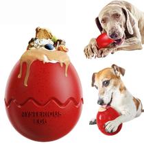 Brinquedo dispensador de guloseimas para cães Slow Feeder Chew Ball Red Brinquedo dispensador de guloseimas para cães Slow Feeder Chew Ball Red