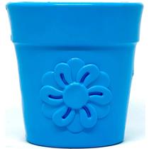 Brinquedo Dispenser Flower Pot Sodapup Mordedor Recheável Vaso de Flores Cães Grande - Azul