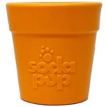 Brinquedo Dispenser Flower Pot Sodapup Mordedor Recheável Vaso de Flores Cães Grande - Laranja