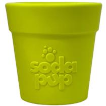 Brinquedo Dispenser Flower Pot Sodapup Mordedor Recheável Vaso de Flores Cães Grande - Verde