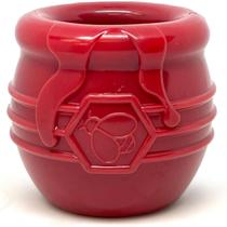 Brinquedo Dispenser Honey Pot Sodapup Mordedor Recheável Pote de Mel Para Cães Grande - Vermelho