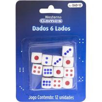 Brinquedo Diverso Dados 6 Lados 12 UN - Western Brinquedo Diverso Dados 6 Lados 12 UN - Western