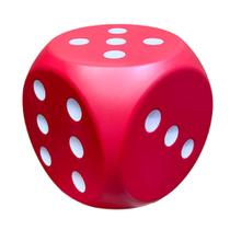 Brinquedo divertido Foam Dice, cheio de dados gigantes de 15 cm para noites de jogos, vermelho