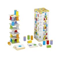 Brinquedo Divertido Torre Lúdica Classica Colorido 40 peças