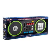 Brinquedo DJ Mixer LED Efeitos Sonoros e Melodias Conexão P2 Multikids