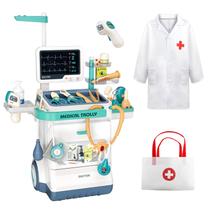 Brinquedo Doctor Kit Deejoy para crianças com carrinho médico e 28 acessórios