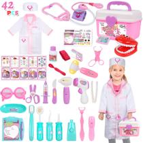 Brinquedo Doctor Kit Gifts2U, 37 peças para crianças de 3 a 5, com estojo de presente Brinquedo Doctor Kit Gifts2U, 37 peças para crianças de 3 a 5, com estojo de presente