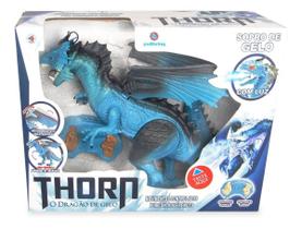 Brinquedo Dragão De Gelo Thorn Controle Remoto Criança - Polibrinq