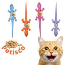 Brinquedo e Porta Petisco Pet Games Lagartixa para Gatos 4 unidades Todas as Idades