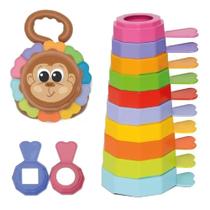 Brinquedo Eduactivo Empilha Baby Macaco