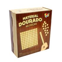 Brinquedo educ material dourado madeira 62pcs r.127 - AQUARELA BRINQUEDOS