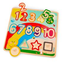 Brinquedo educacional Battat Wooden Number & Shapes Puzzle 2+ Brinquedo educacional Battat Wooden Number & Shapes Puzzle 2+