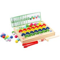 Brinquedo educacional Caterpillar Bead Matching & Magnetic Fishing Brinquedo educacional Caterpillar Bead Matching & Magnetic Fishing