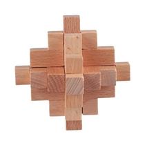 Brinquedo Educacional de Madeira para Crianças - Quebra-Cabeça de Blocos para Desmontar