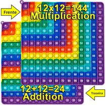 Brinquedo Educacional De Matemática 12x12 Multiplicação E Adição, Brinquedo Fidget Com Bolhas Em Brinquedo Educacional De Matemática 12x12 Multiplicação E Adição, Brinquedo Fidget Com Bolhas Em