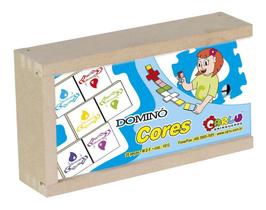 Brinquedo educacional - domino cores - mdf - 28 pcs - Carlu Brinquedo educacional - domino cores - mdf - 28 pcs - Carlu