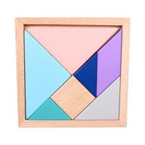 Brinquedo Educacional Montessori 3D de Madeira - Blocos Coloridos para Crianças