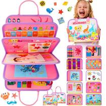 Brinquedo educacional Montessori Busy Board SafeLi Toddler de 1 a 4 anos
